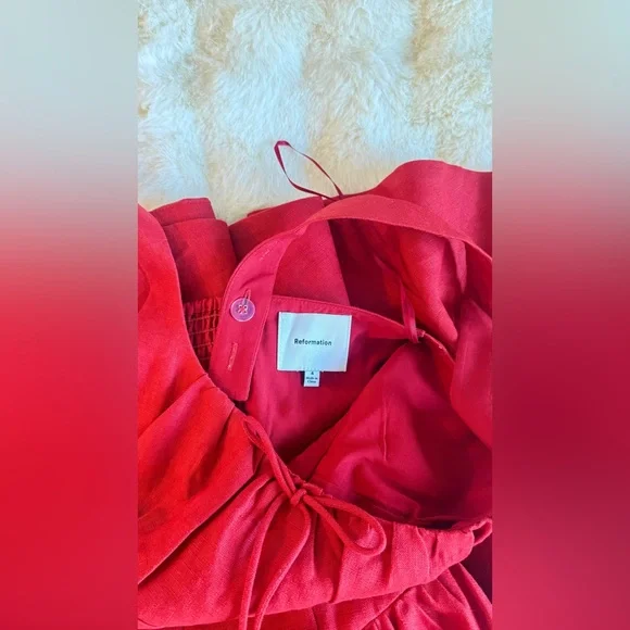 Reformation Red Midi Dress - Picture 12 of 15